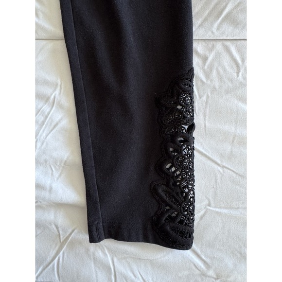 Aerie Black Hi Rise Legging Pull On Pants Womens size Small 27" Ankle Detail EUC - Picture 2 of 8